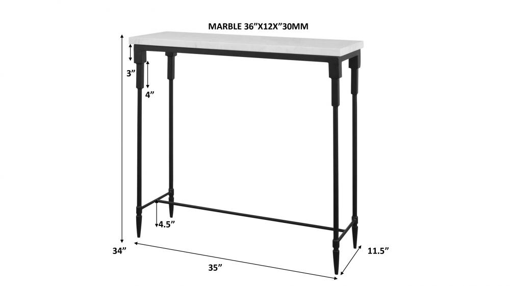 Uttermost Bourges Console Table, 2 Cartons