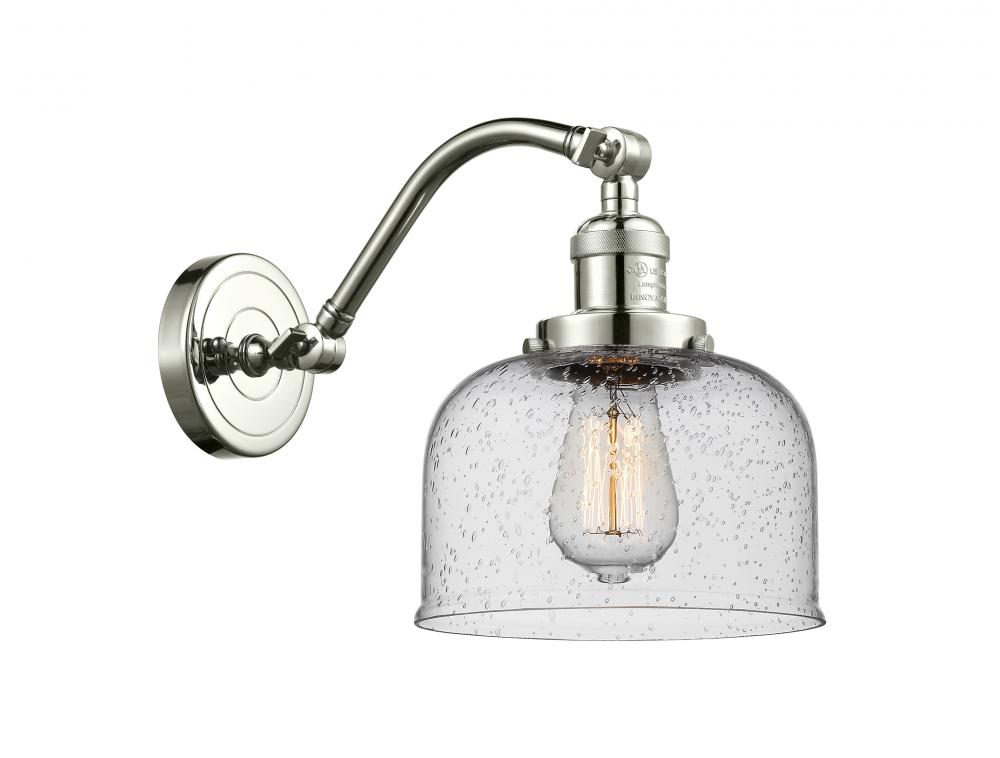 Bell - 1 Light - 8 inch - Polished Nickel - Adjustable Sconce
