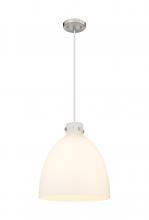 Innovations Lighting 410-1PL-SN-G412-16WH - Newton Bell - 1 Light - 16 inch - Satin Nickel - Cord hung - Pendant